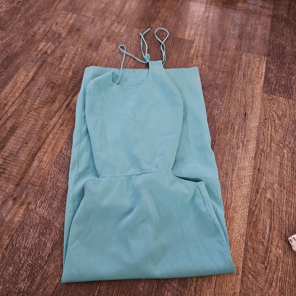 Zara teal open back bodycon midi dress - Picture 2 of 9